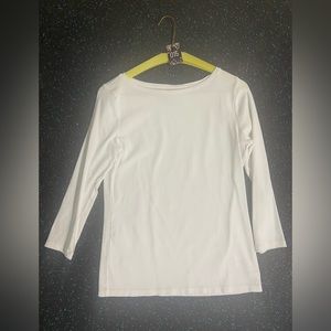 Talbots white small long sleeve t-shirt- size small